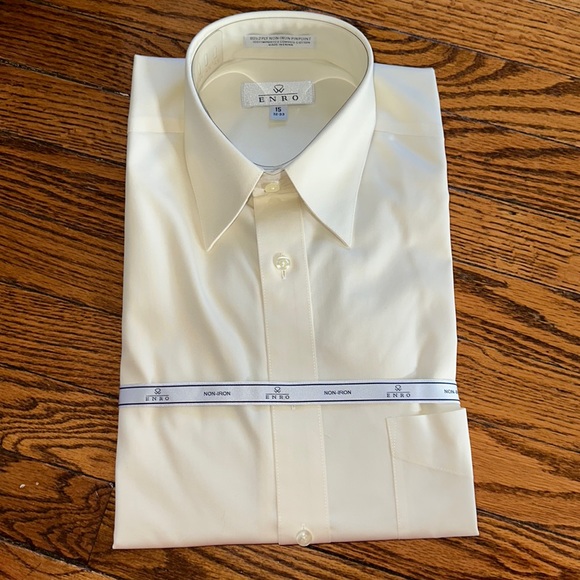 ENRO Other - ENRO 80s 2 ply Non-Iron Pinpoint Shirt